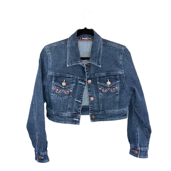denim crop jacket women